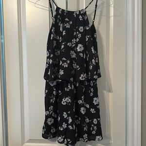 black and white romper